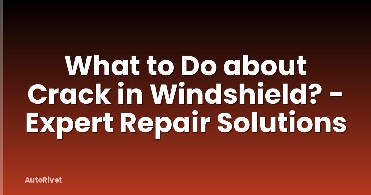 What to Do about Crack in Windshield? - Expert Repair Solutions