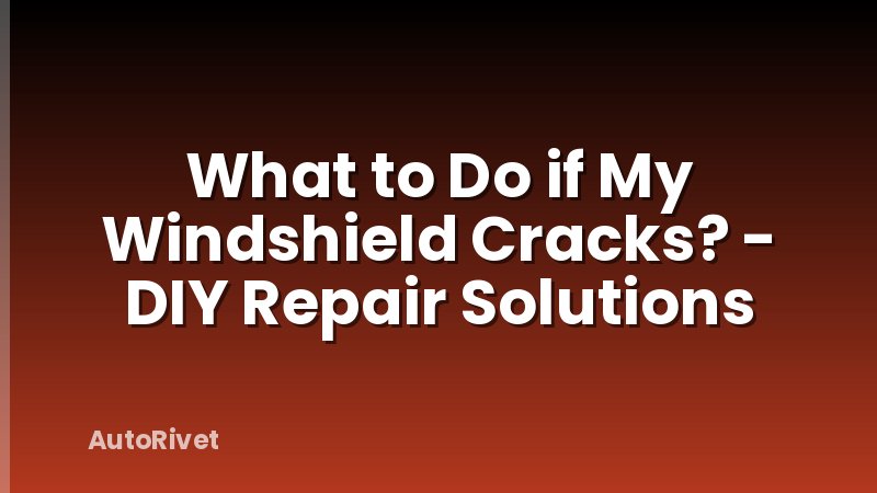 What to Do if My Windshield Cracks? - DIY Repair Solutions