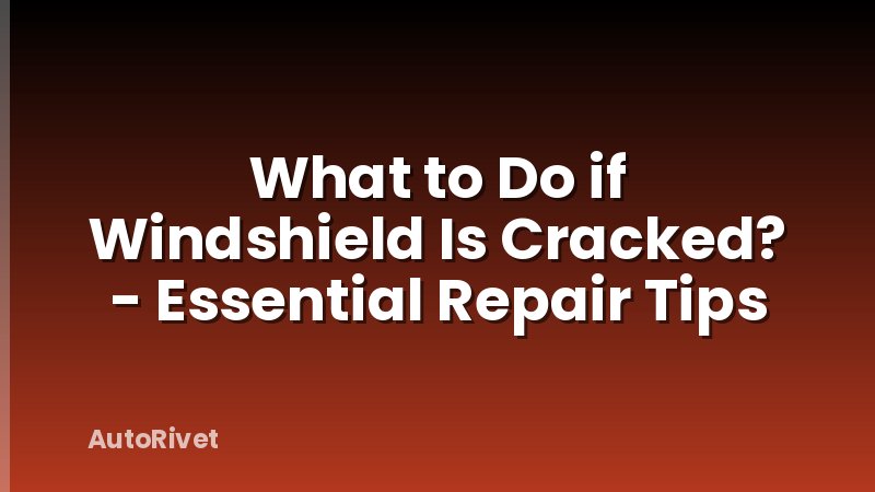 What to Do if Windshield Is Cracked? - Essential Repair Tips