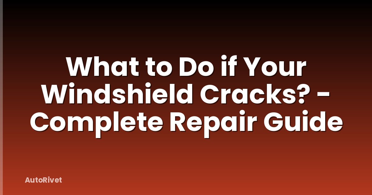 What to Do if Your Windshield Cracks? - Complete Repair Guide
