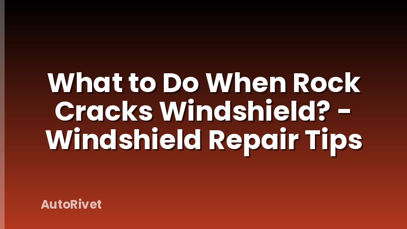 What to Do When Rock Cracks Windshield? - Windshield Repair Tips