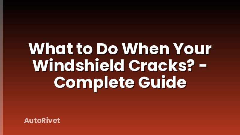 What to Do When Your Windshield Cracks? - Complete Guide