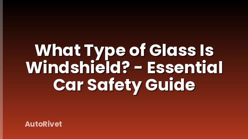 What Type of Glass Is Windshield? - Essential Car Safety Guide