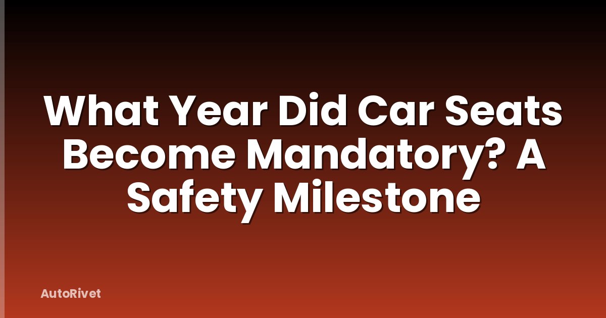 What Year Did Car Seats Become Mandatory? A Safety Milestone