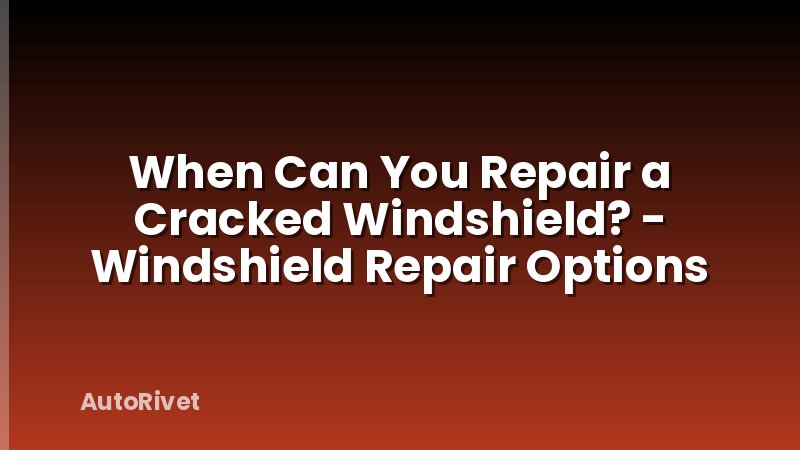 When Can You Repair a Cracked Windshield? - Windshield Repair Options