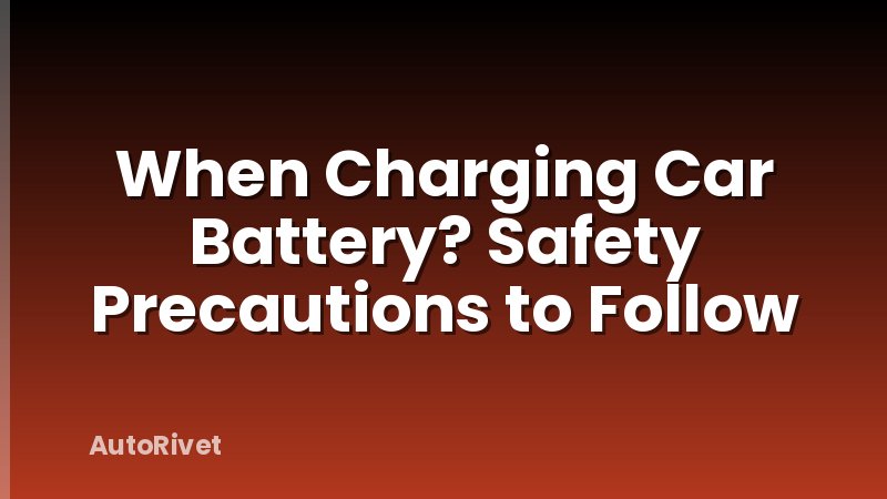 When Charging Car Battery? Safety Precautions to Follow