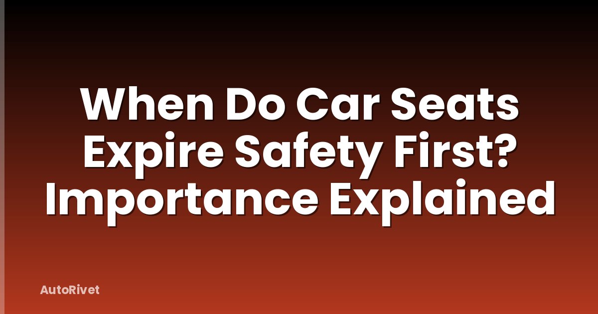 When Do Car Seats Expire Safety First? Importance Explained