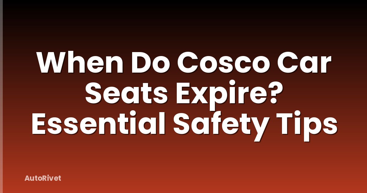 When Do Cosco Car Seats Expire? Essential Safety Tips