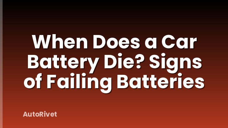 When Does a Car Battery Die? Signs of Failing Batteries