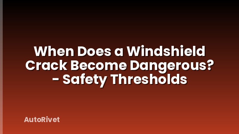 When Does a Windshield Crack Become Dangerous? - Safety Thresholds