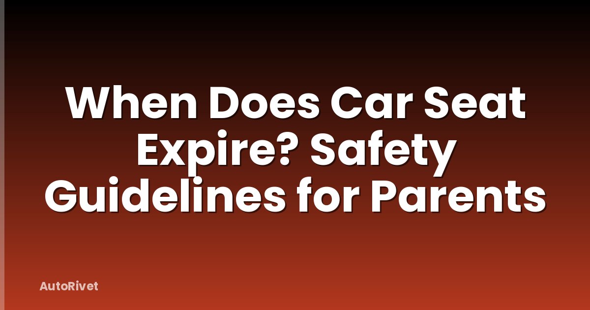 When Does Car Seat Expire? Safety Guidelines for Parents