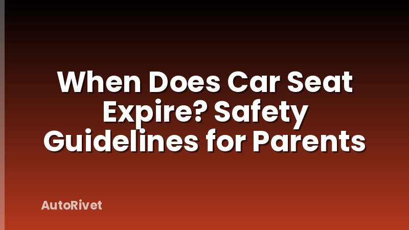 When Does Car Seat Expire? Safety Guidelines for Parents