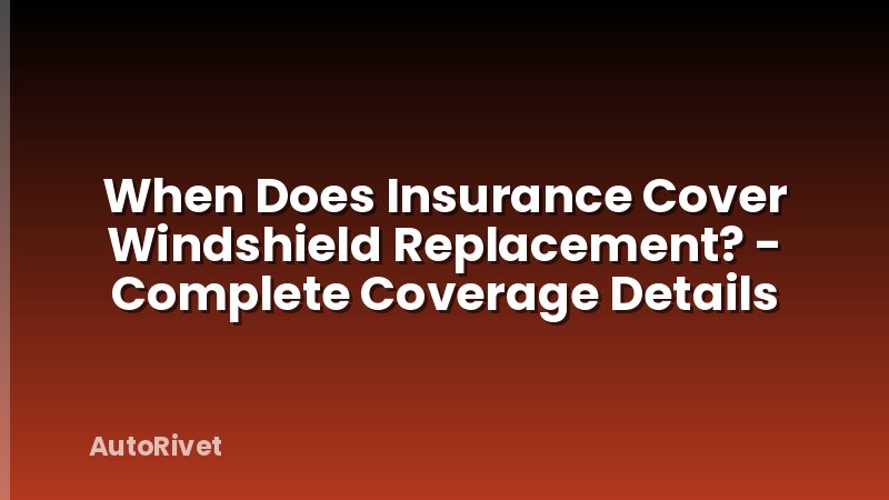 When Does Insurance Cover Windshield Replacement? - Complete Coverage Details