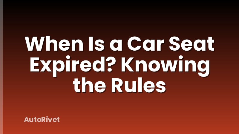When Is a Car Seat Expired? Knowing the Rules