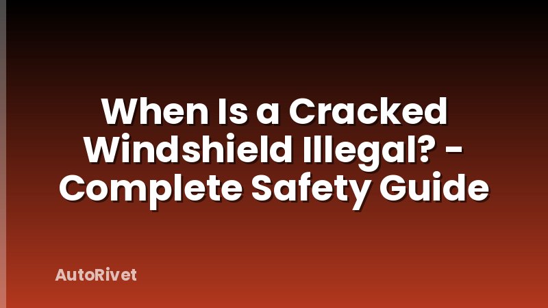 When Is a Cracked Windshield Illegal? - Complete Safety Guide
