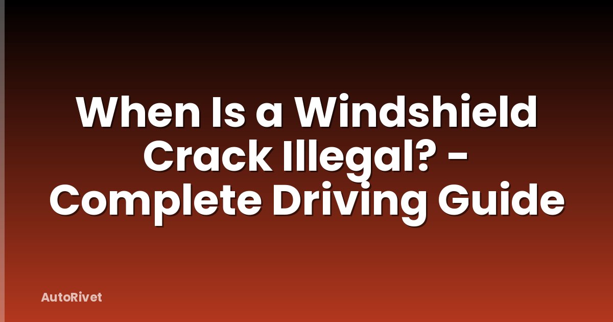 When Is a Windshield Crack Illegal? - Complete Driving Guide