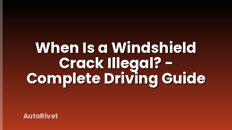 When Is a Windshield Crack Illegal? - Complete Driving Guide