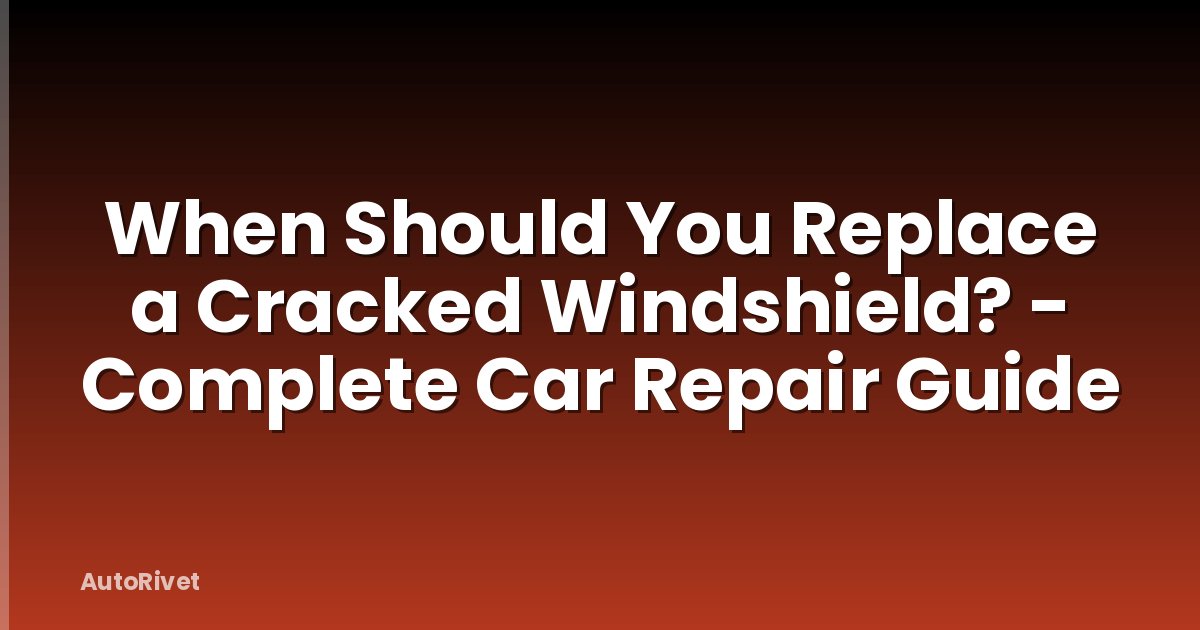 When Should You Replace a Cracked Windshield? - Complete Car Repair Guide
