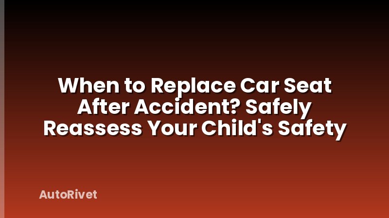 When to Replace Car Seat After Accident? Safely Reassess Your Child's Safety