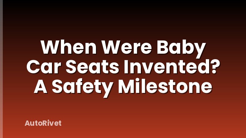 When Were Baby Car Seats Invented? A Safety Milestone