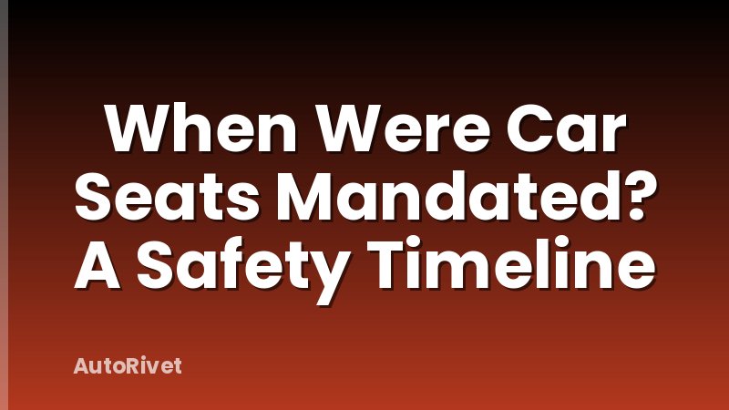 When Were Car Seats Mandated? A Safety Timeline