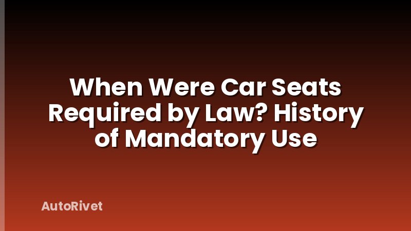 When Were Car Seats Required by Law? History of Mandatory Use