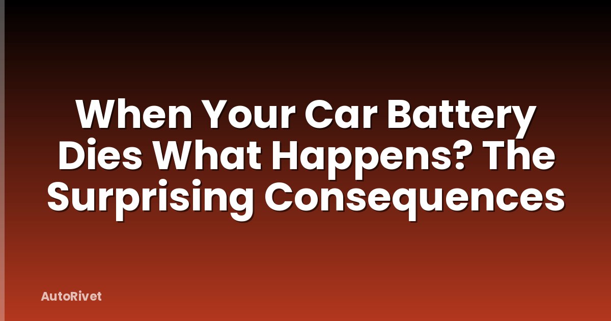 When Your Car Battery Dies What Happens? The Surprising Consequences