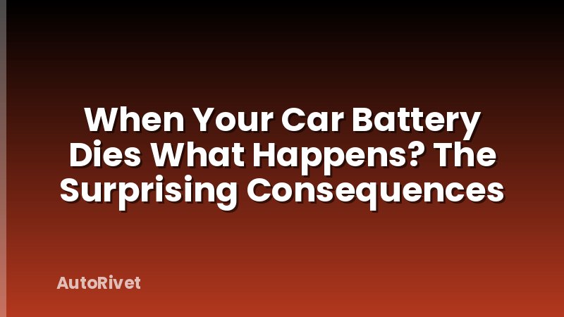 When Your Car Battery Dies What Happens? The Surprising Consequences