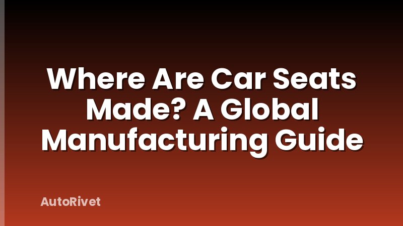 Where Are Car Seats Made? A Global Manufacturing Guide