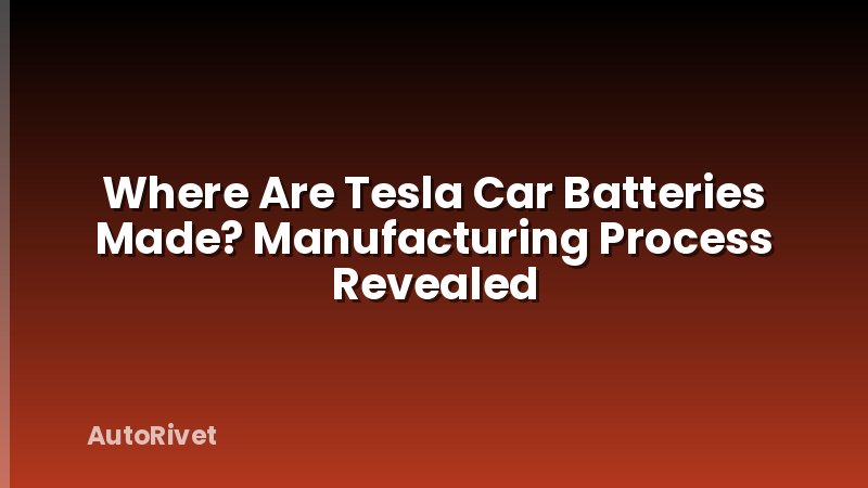 Where Are Tesla Car Batteries Made? Manufacturing Process Revealed