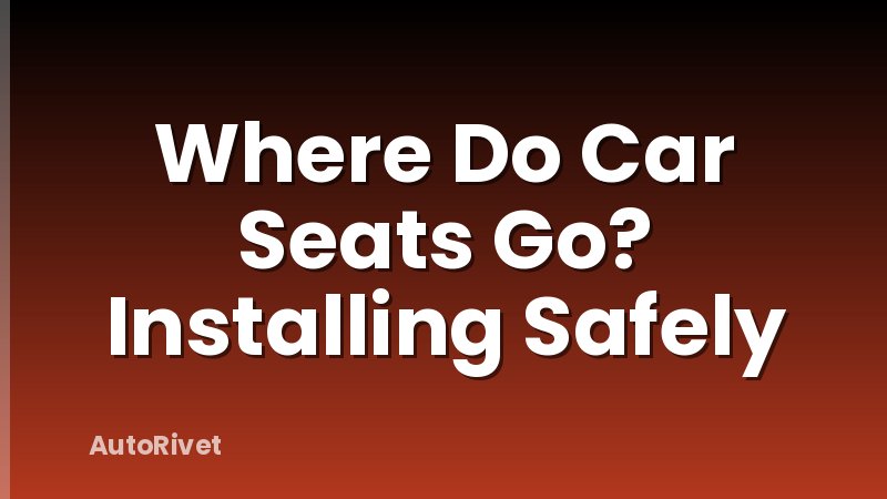 Where Do Car Seats Go? Installing Safely