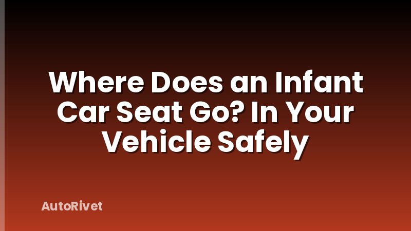Where Does an Infant Car Seat Go? In Your Vehicle Safely