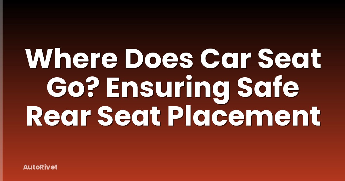 Where Does Car Seat Go? Ensuring Safe Rear Seat Placement