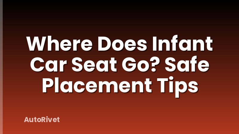 Where Does Infant Car Seat Go? Safe Placement Tips