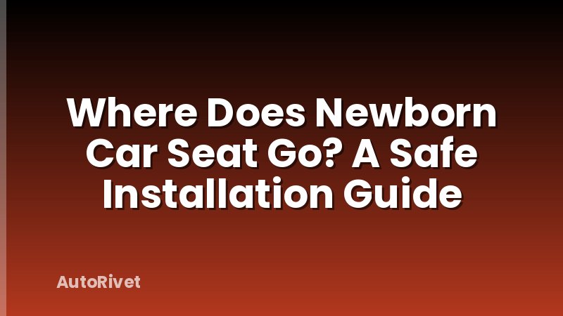 Where Does Newborn Car Seat Go? A Safe Installation Guide