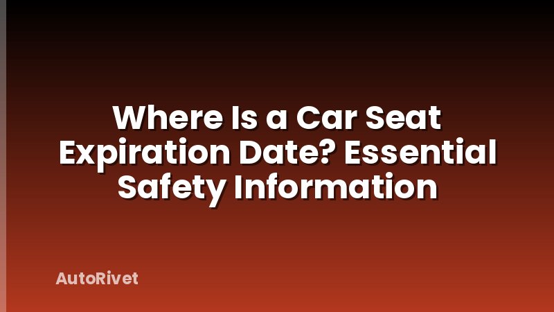 Where Is a Car Seat Expiration Date? Essential Safety Information