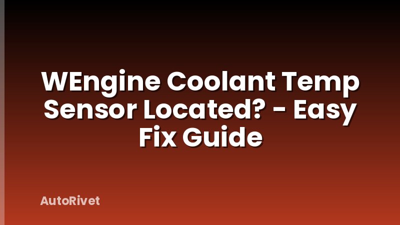 WEngine Coolant Temp Sensor Located? - Easy Fix Guide