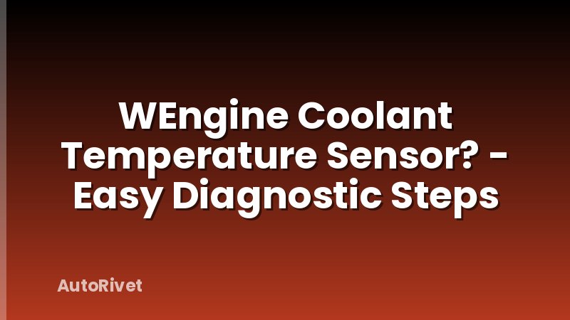 WEngine Coolant Temperature Sensor? - Easy Diagnostic Steps