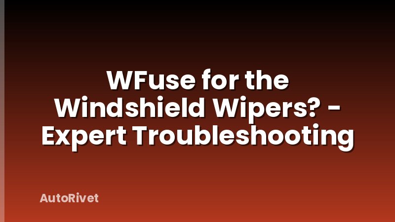 WFuse for the Windshield Wipers? - Expert Troubleshooting