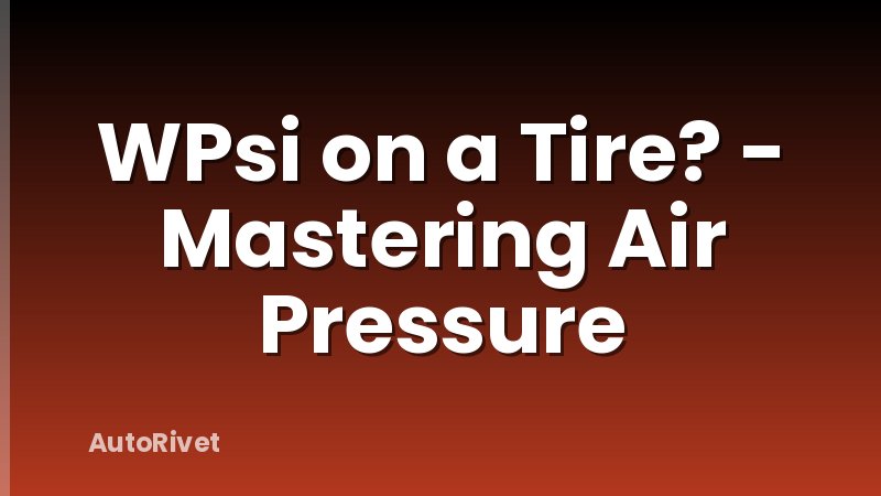 WPsi on a Tire? - Mastering Air Pressure