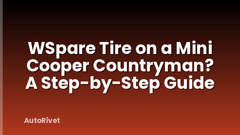 WSpare Tire on a Mini Cooper Countryman? A Step-by-Step Guide