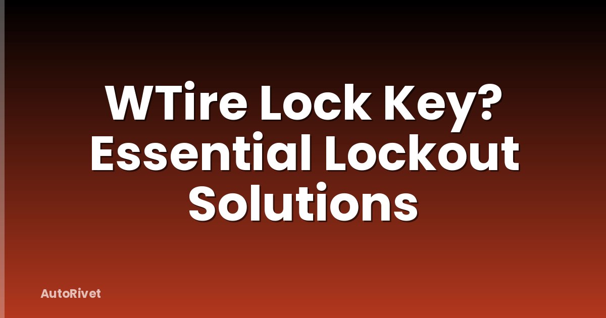 WTire Lock Key? Essential Lockout Solutions