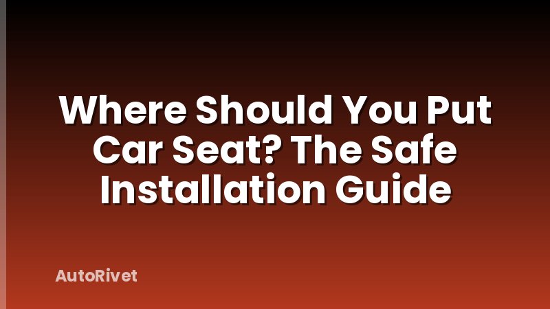 Where Should You Put Car Seat? The Safe Installation Guide