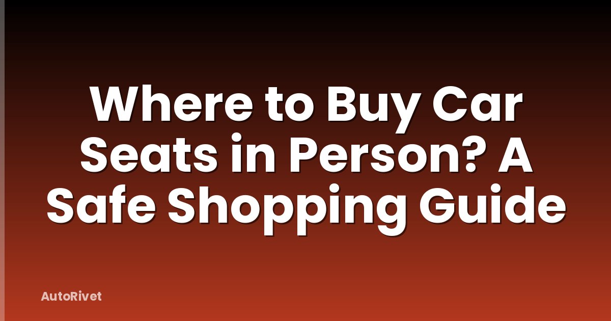 Where to Buy Car Seats in Person? A Safe Shopping Guide