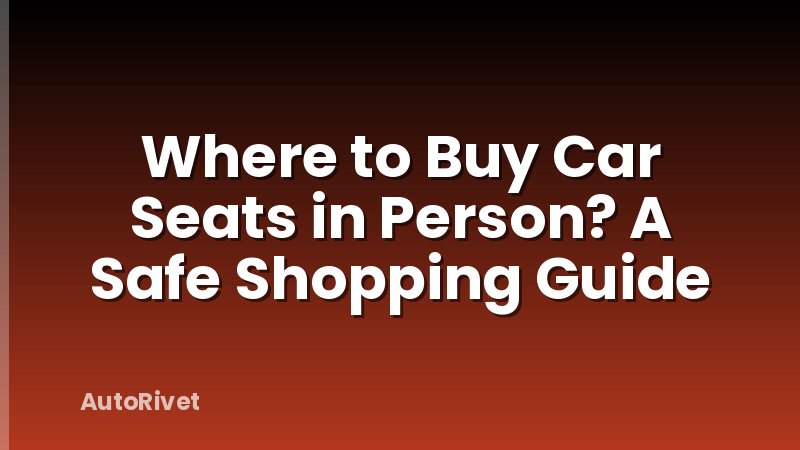 Where to Buy Car Seats in Person? A Safe Shopping Guide