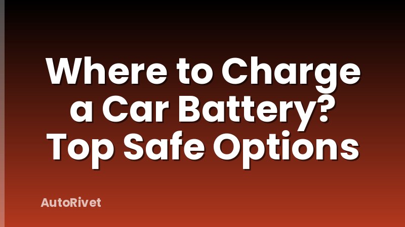Where to Charge a Car Battery? Top Safe Options