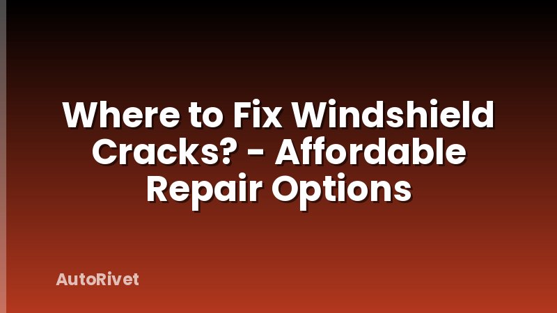 Where to Fix Windshield Cracks? - Affordable Repair Options