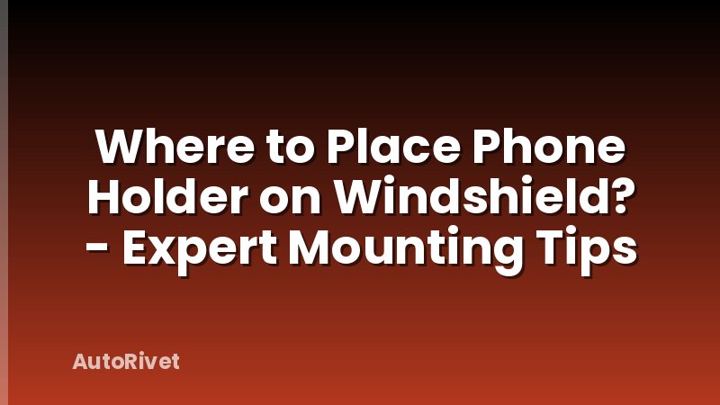 Where to Place Phone Holder on Windshield? - Expert Mounting Tips
