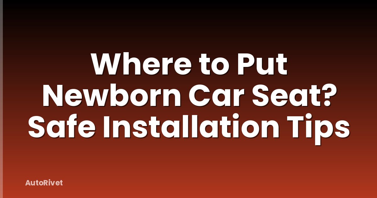 Where to Put Newborn Car Seat? Safe Installation Tips