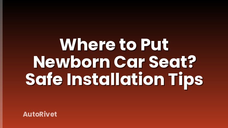Where to Put Newborn Car Seat? Safe Installation Tips